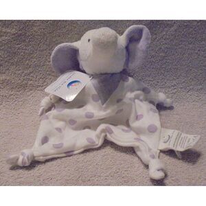 Under the Nile Organic Terry Cloth White Elephant Baby Lovey Security‎ Blanket